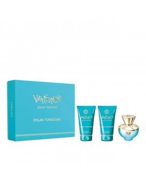 COFFRET: Versace Dylan Turquoise Pour Femme Eau de Toilette 50ml Coffret